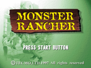 Monster Rancher title screen for Playstation